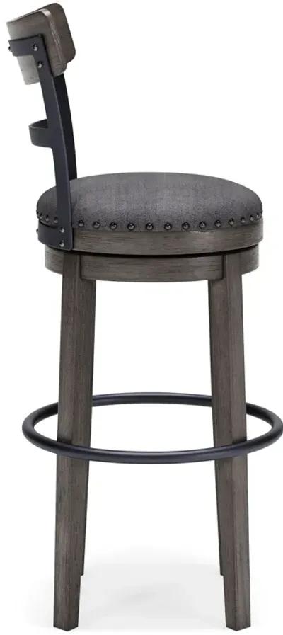 Caitbrook - Gray - Tall Uph Swivel Barstool