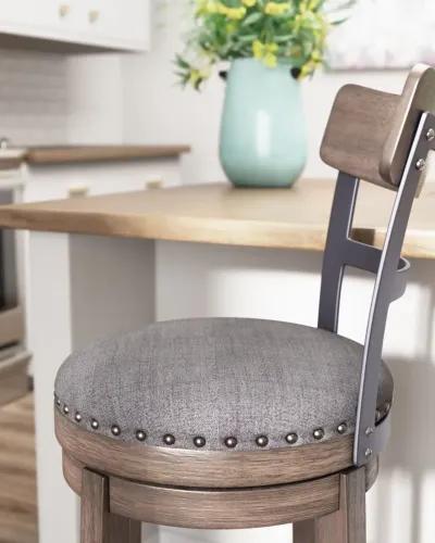 Caitbrook - Gray - Tall Uph Swivel Barstool