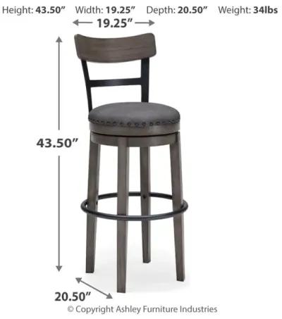 Caitbrook - Gray - Tall Uph Swivel Barstool