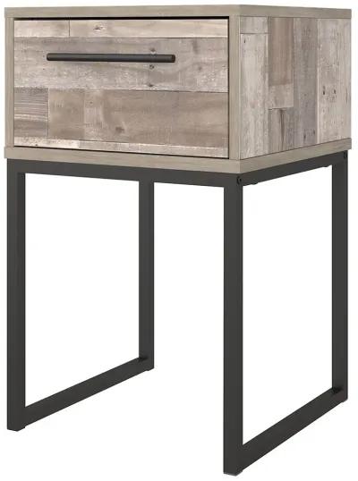 Neilsville - Whitewash - One Drawer Night Stand - Vinyl-Wrapped