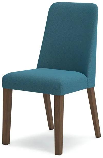 Lyncott - Blue / Brown - Dining Uph Side Chair (Set of 2)