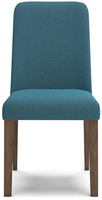 Lyncott - Blue / Brown - Dining Uph Side Chair (Set of 2)