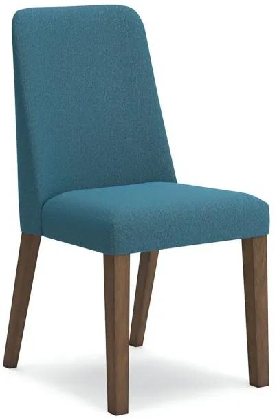 Lyncott - Blue / Brown - Dining Uph Side Chair (Set of 2)