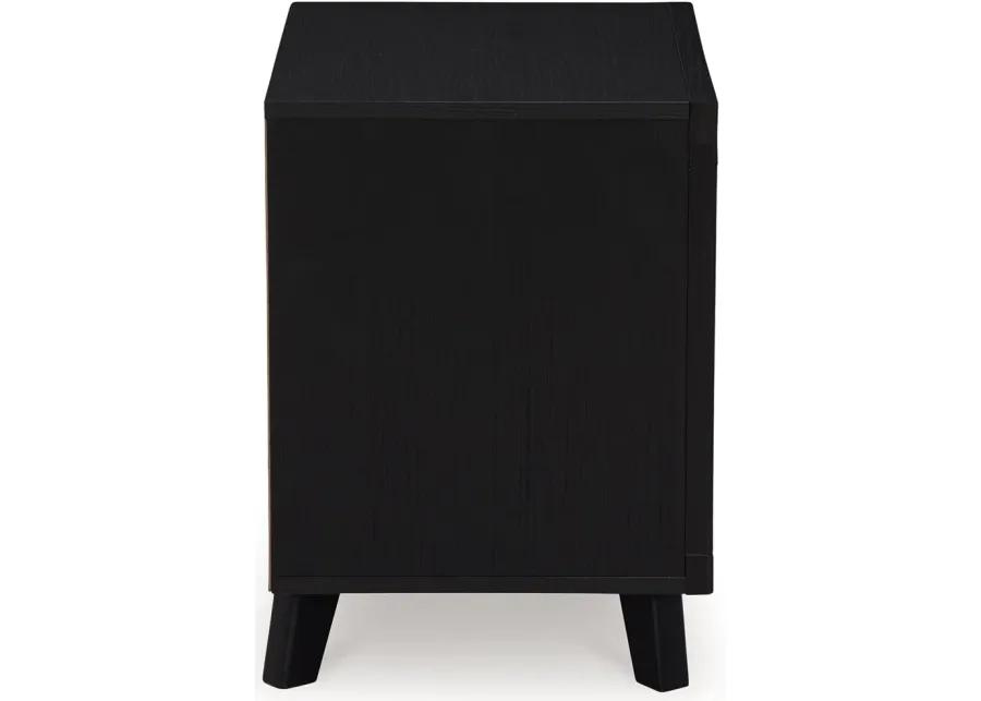 Danziar - Black - Two Drawer Night Stand