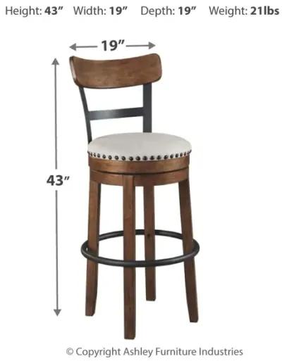 Valebeck -  Tall Upholstered Swivel Barstool