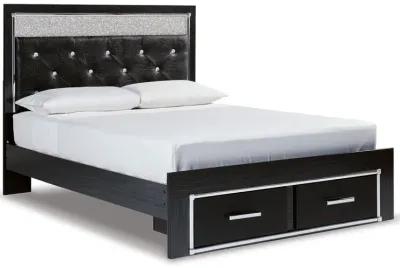 Kaydell - Upholstered Panel Storage Platform Bed