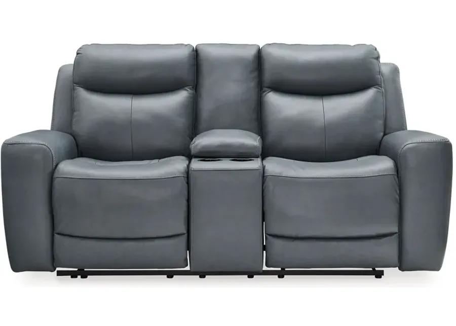 Mindanao - Power Reclining Loveseat With Console /Adj Hdrst