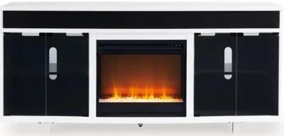 Gardoni - White / Black - 72" TV Stand With Electric Fireplace