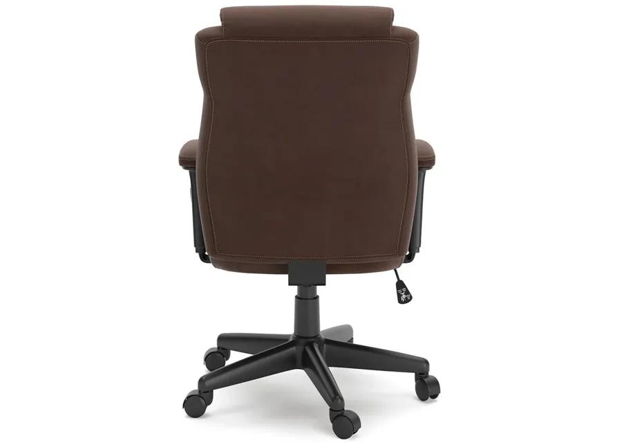 Roanhowe - Brown - 3 Pc. - Home Office Desk, Bookcase, Swivel Desk Chair