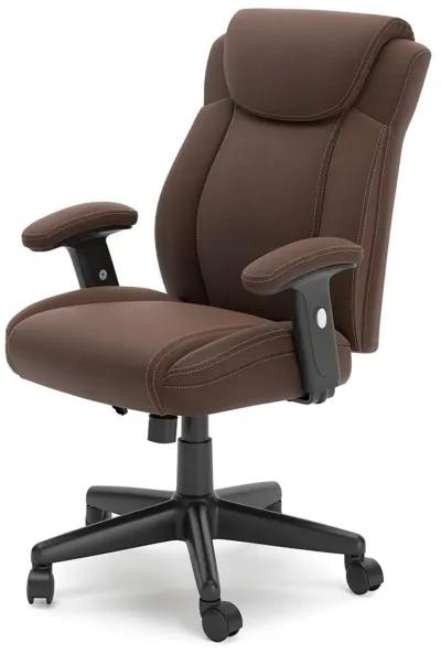 Roanhowe - Brown - 3 Pc. - Home Office Desk, Bookcase, Swivel Desk Chair