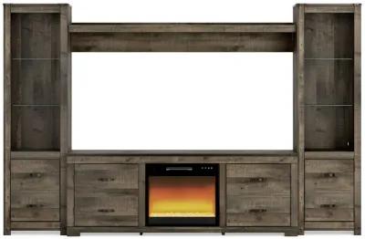 Trinell - 4-Piece Entertainment Center With TV Stand And Fireplace Insert