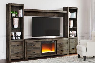 Trinell - 4-Piece Entertainment Center With TV Stand And Fireplace Insert