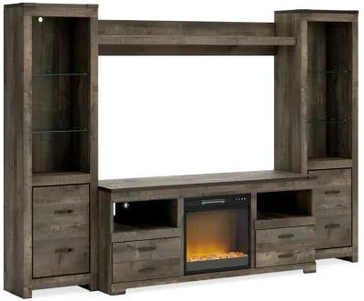 Trinell - 4-Piece Entertainment Center With TV Stand And Fireplace Insert