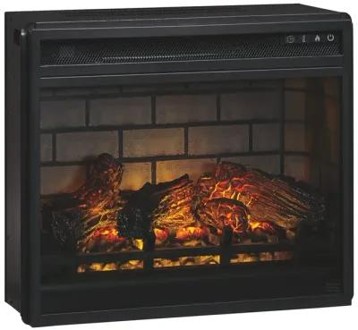 Willowton - Whitewash - 2 Pc. - 64" TV Stand With Faux Firebrick Fireplace Insert