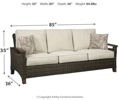 Paradise - Medium Brown - Sofa With Cushion