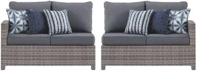 Salem - Gray - Raf / Laf Loveseat W/Cush (Set of 2)