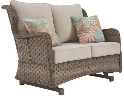 Clear Ridge - Light Brown - Loveseat Glider W/Cushion