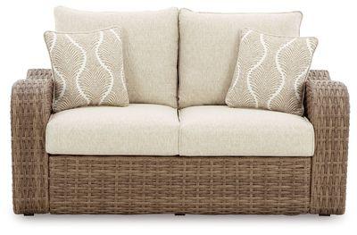 Sandy Bloom - Beige - Loveseat W/Cushion