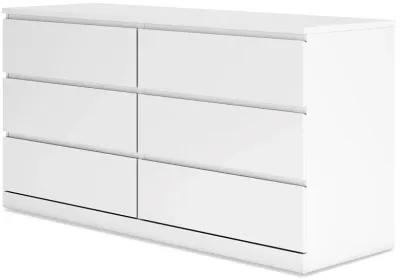 Onita - White - Six Drawer Dresser