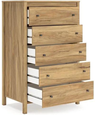 Bermacy - Light Brown - Five Drawer Chest