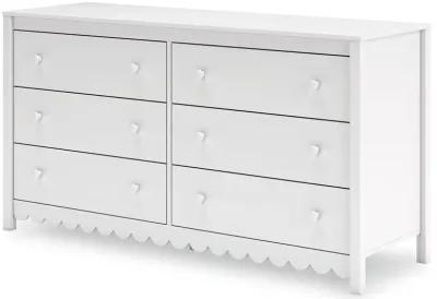 Hallityn - White - Six Drawer Dresser