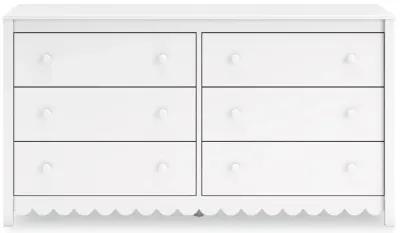 Hallityn - White - Six Drawer Dresser