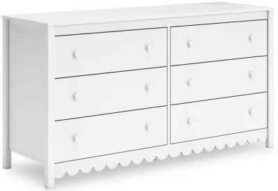 Hallityn - White - Six Drawer Dresser