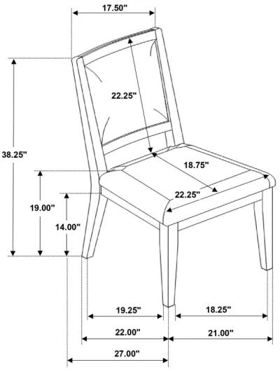 Trofello - Cushioned Dining Side Chair (Set of 2) - White Washed