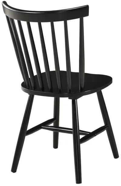 Hollyoak - Windsor Wood Dining Side Chair (Set of 2) - Black