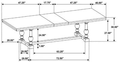 Aventine - Extension Dining Table - Vintage Charcoal