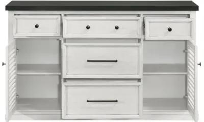 Aventine - 5-Drawer Sideboard Buffet Cabinet - Vintage White