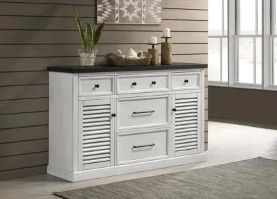 Aventine - 5-Drawer Sideboard Buffet Cabinet - Vintage White