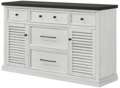 Aventine - 5-Drawer Sideboard Buffet Cabinet - Vintage White