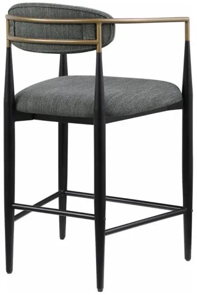 Tina - Metal Counter Height Bar Stool With Upholstered Back And Seat (Set of 2)