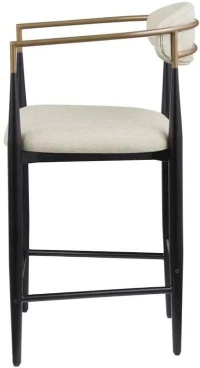 Tina - Metal Counter Height Bar Stool With Upholstered Back And Seat (Set of 2)