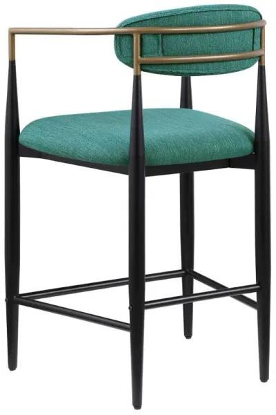 Tina - Metal Counter Height Bar Stool With Upholstered Back And Seat (Set of 2)