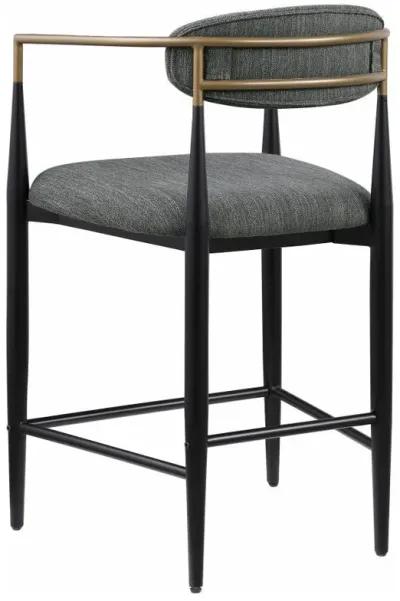 Tina - Metal Counter Height Bar Stool With Upholstered Back And Seat (Set of 2)