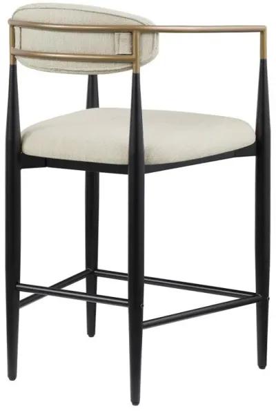 Tina - Metal Counter Height Bar Stool With Upholstered Back And Seat (Set of 2)