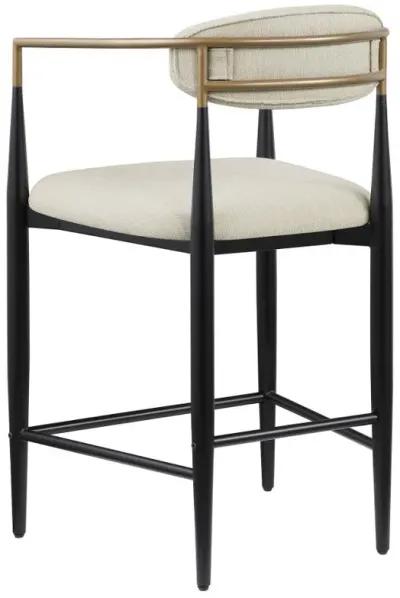 Tina - Metal Counter Height Bar Stool With Upholstered Back And Seat (Set of 2)