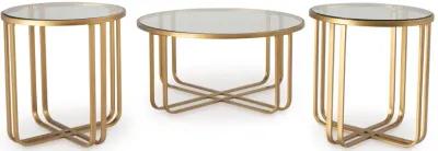 Milloton - Gold - Occasional Table Set (Set of 3)