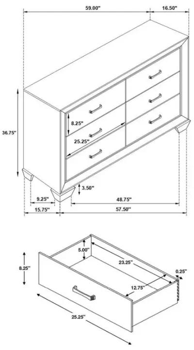 Kauffman - Transitional High Headboard Panel Bed Bedroom Set