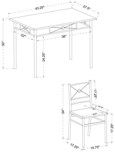 Anna - 5-Piece Rectangular Dining Set