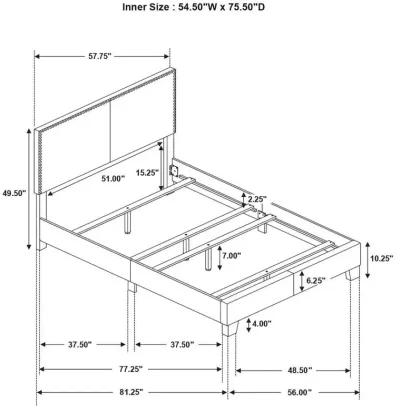 Boyd - Upholstered Bed with Nailhead Trim