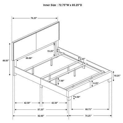 Boyd - Upholstered Bed with Nailhead Trim