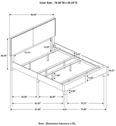 Boyd - Upholstered Bed with Nailhead Trim