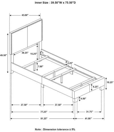 Boyd - Upholstered Bed with Nailhead Trim