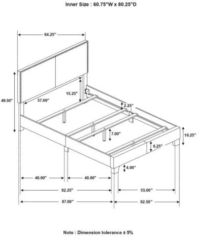 Boyd - Upholstered Bed with Nailhead Trim