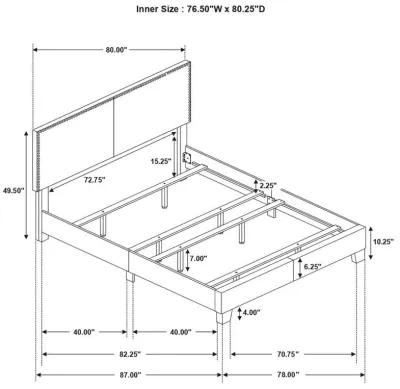 Boyd - Upholstered Bed with Nailhead Trim