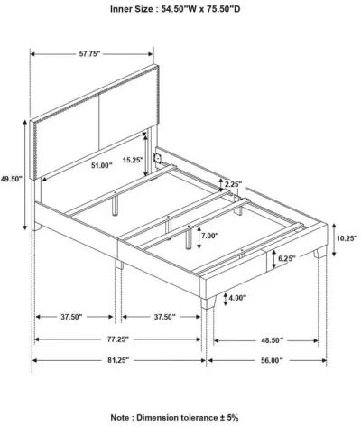 Boyd - Upholstered Bed with Nailhead Trim