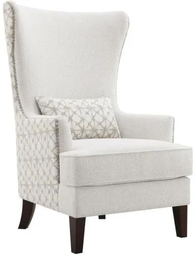 Pippin - Upholstered Wingback Accent Chair - Latte